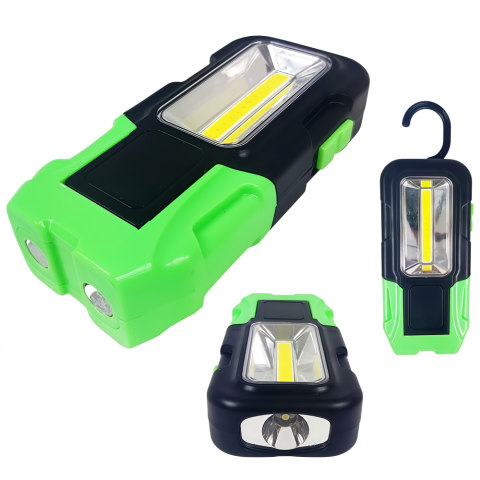 Светодиодный LED-фонарь COB с магнитом и крючком